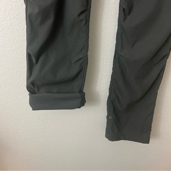 PrAna Alana Nylon Pants Charcoal Grey Sz 10 Outdoor Hiking Roll Up Leg Sporty - Picture 7 of 15